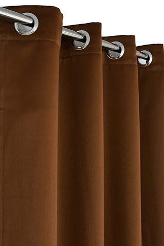 RIAN Solid Blackout Curtain for Door (Brown)