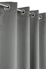 RIAN Solid Blackout Curtain for Door (Silver)