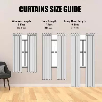 RIAN Polyester Semi Transparent Door Curtain