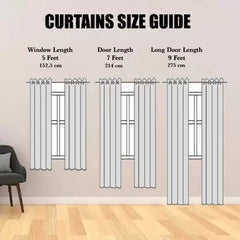 RIAN Polyester Semi Transparent Door Curtain