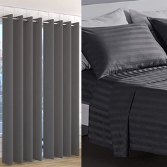 Double Bed Bedsheet + 7 Feet Curtain Combo