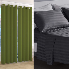 Double Bed Bedsheet + 7 Feet Curtain Combo