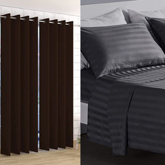 Double Bed Bedsheet + 7 Feet Curtain Combo