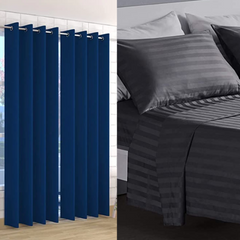Double Bed Bedsheet + 7 Feet Curtain Combo