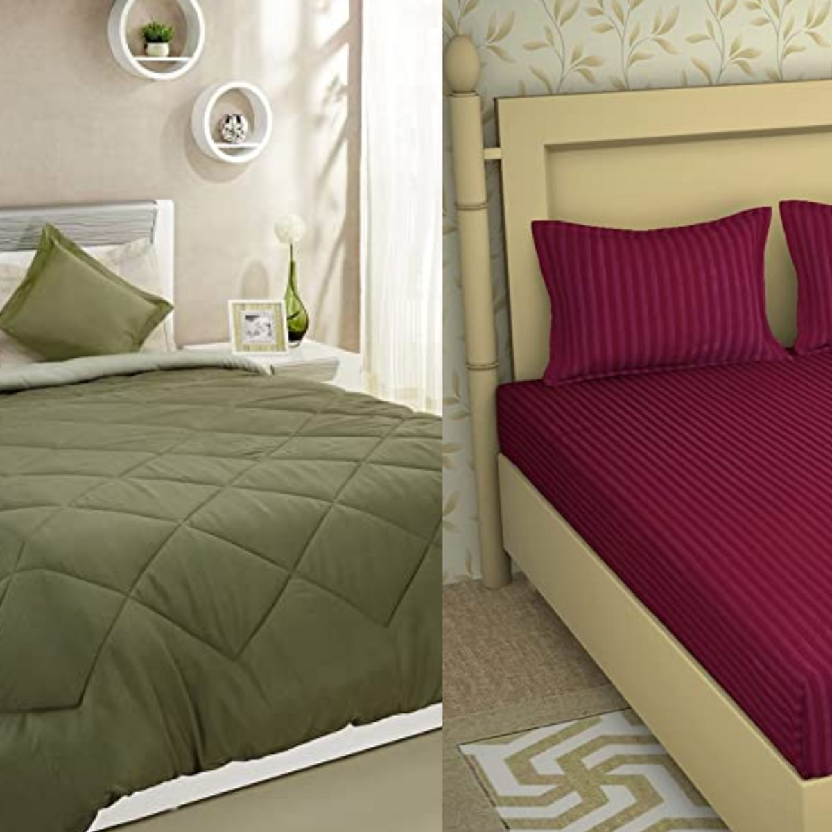 Double Bed Comforter + Bed Sheet Combo