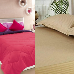 Double Bed Comforter + Bed Sheet Combo