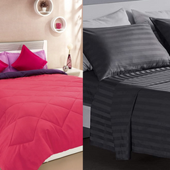 Double Bed Comforter + Bed Sheet Combo