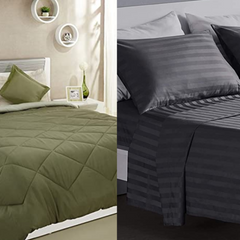 Double Bed Comforter + Bed Sheet Combo