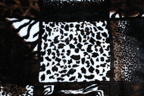 RIAN Tiger Print Mink Blanket for Single Bed ( Multi Color )